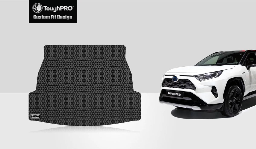 ToughPRO Accessories Cargo Mat Compatible with 2020 Toyota -4 - All Weather - Heavy Duty Black Rubber