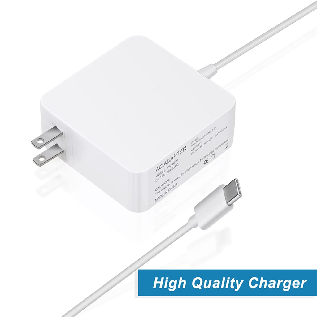 Compatible White 65W Type-  Adapter Charger Replacement for Lenovo 300e Chromebook 2nd Gen  Type 81QC