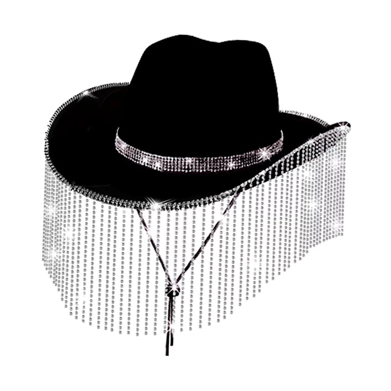 Segolike Cowboy Hat Men Cowgirl Hat Sun Protection Lightweight with Chin Strap Unisex Sunhat Sun Hat for Camping Street Beach Festivals Backpacking Black