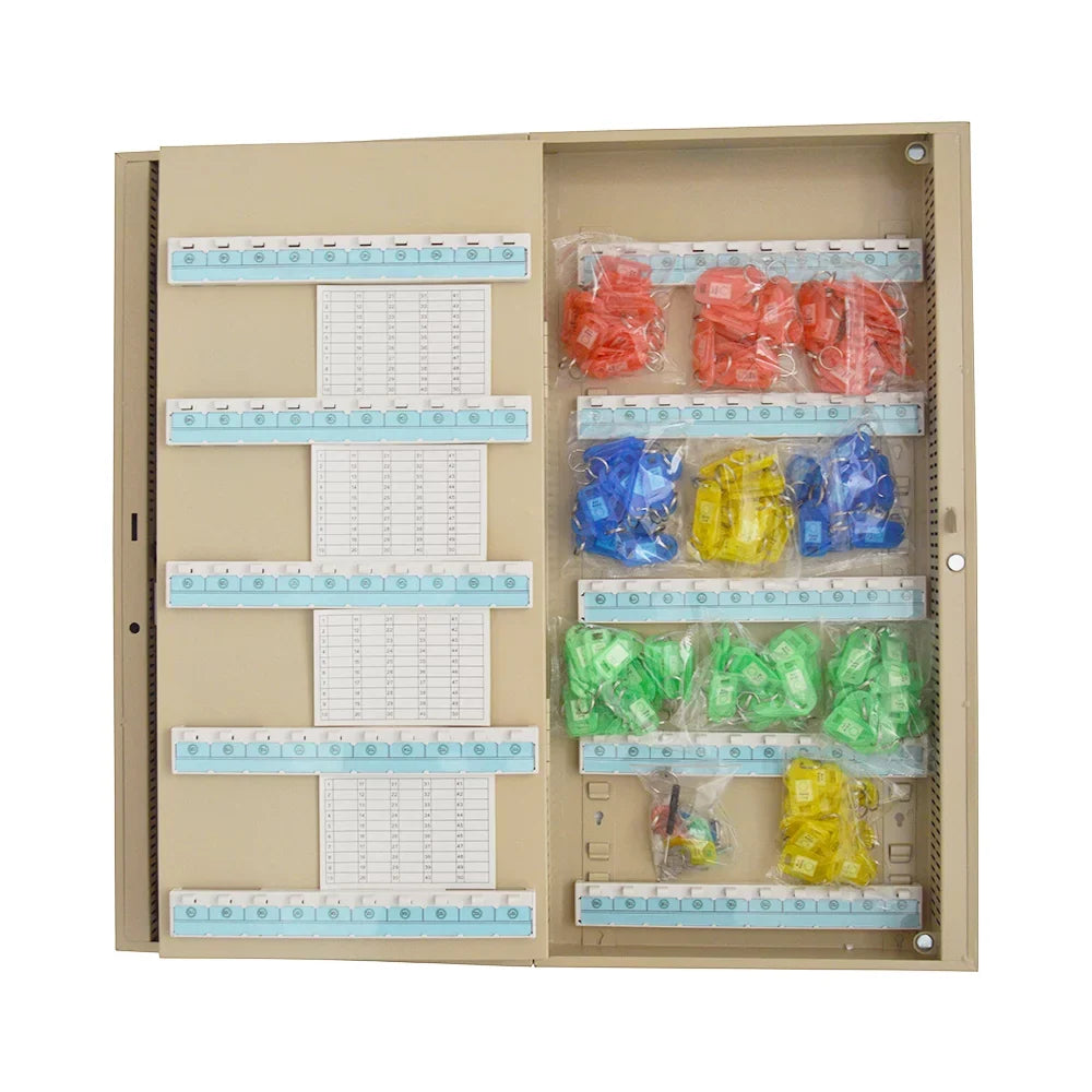 200 Hooks Wall Mount Lock Box Cabinet Storage Key Cabinet Key Organizer with Key Cards