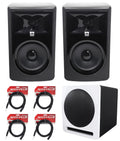 2)  306P MkII 6" 2-Way Powered Studio Monitors Speakers+10" Active Subwoofer