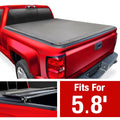 MaxMate Soft Quad-fold Truck Bed Tonneau Cover Compatible with 2007-2013 Chevy Silverado  Sierra 1500 (  2007 Classic) | 5'9" (69") Bed |