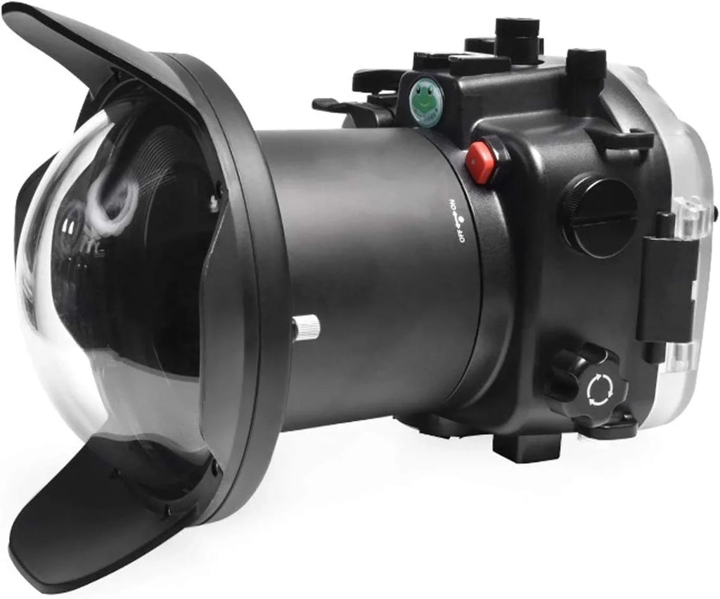 Seafrogs [40M/130FT] Underwater Housing Waterproof Case w/ 6 Inch Dome Port Kit for Sony    -7R  Compatible with Sony  16-35mm /4 28-70mm .5-5.6, 12-24mm   Lens-Black