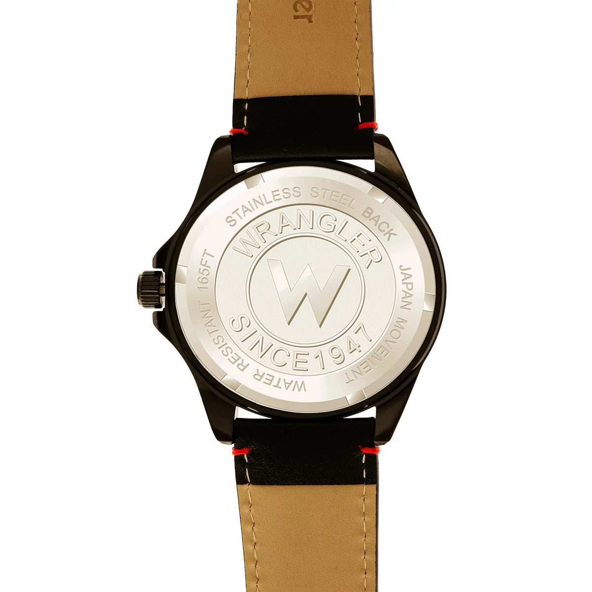 Wrangler 48mm Black Dial, Black Strap Watch