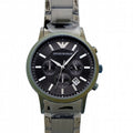 Emporio Armani Renato Chronograph Grey Dial Stainless Steel Bracelet Men's Watch