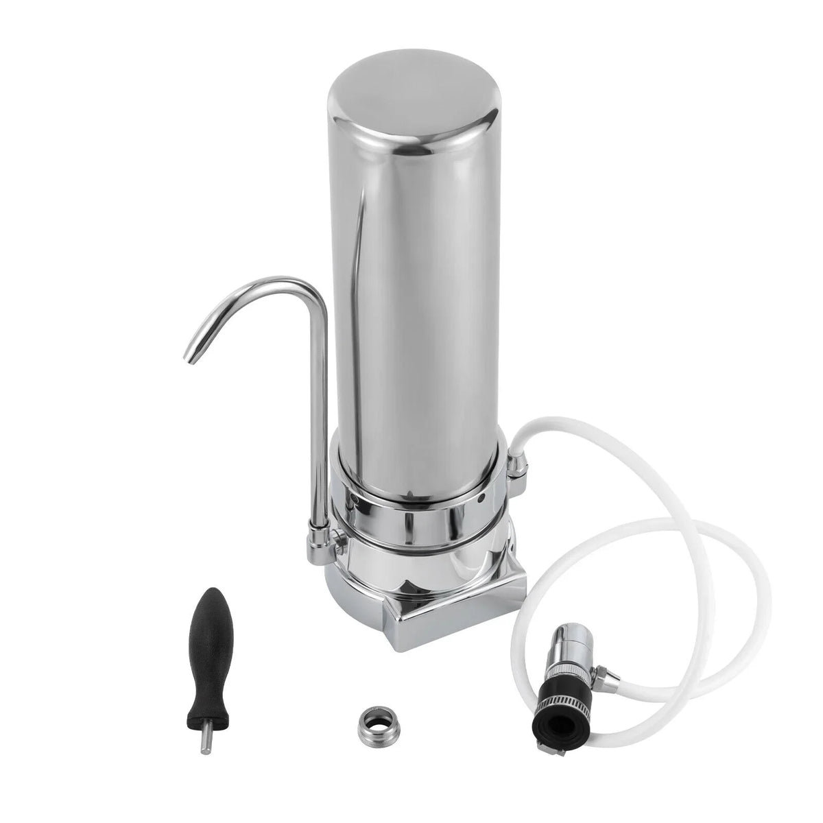 Countertop Filter Tap Water Filtration Filter Sink Drinking System Stainless Silver