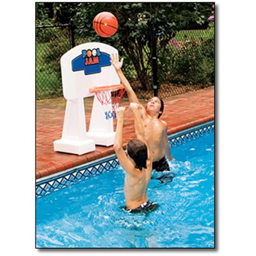 Pool Basketball Hoop Poolside Game   Heavy Duty With Plastic Rim For Kids & Adults Swimming Splash Hoops Games With Midsize Water Basketball, Toy For Pools, Outdoor Summer Hoops 9189M