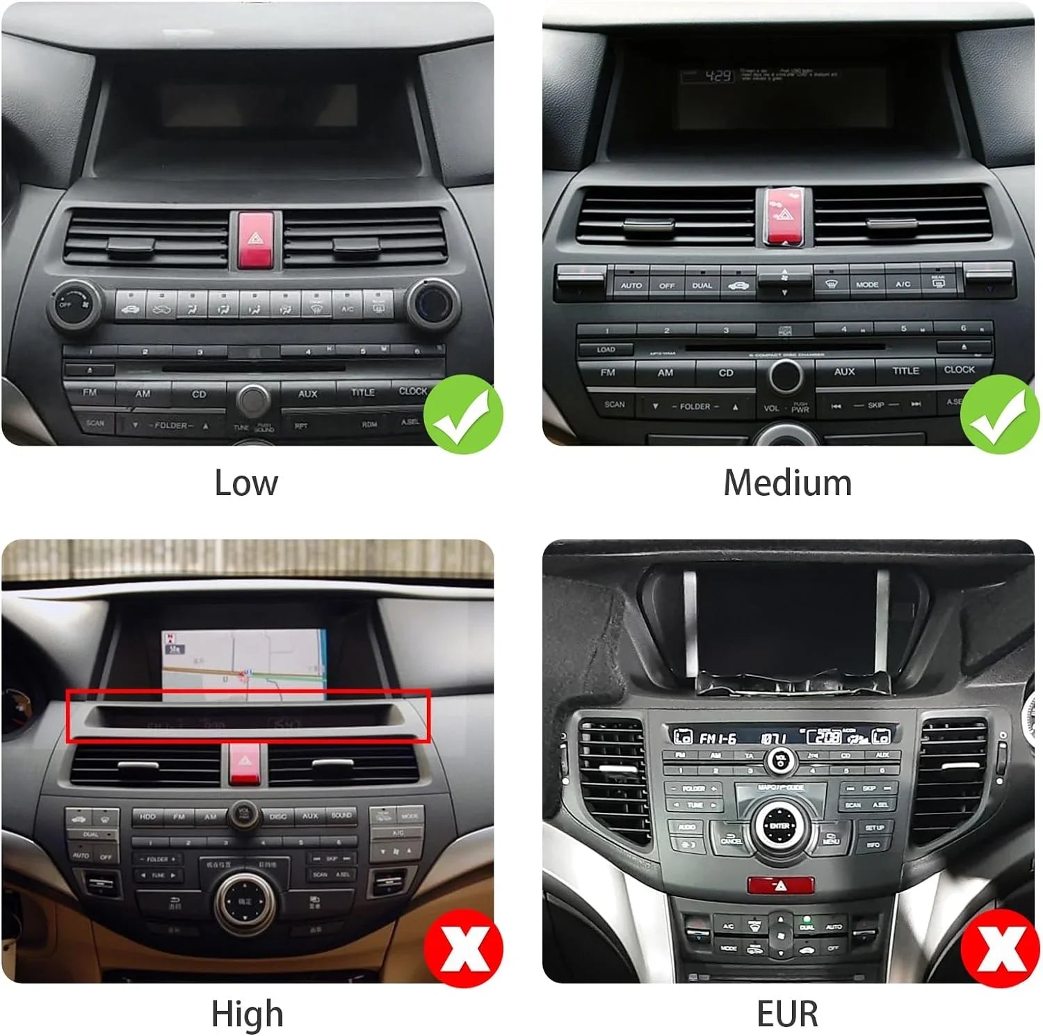 2+32G 10.1 inches Android 10 Double Din Car Stereo for Honda Accord 8th 2008 2009 2010 2011  Touchscreen Screen Car Radio with Carplay & Android Auto Support Backup Camera  Navi
