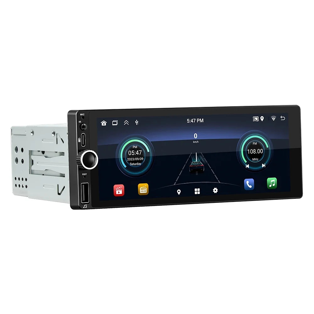 Android 13 Car Stereo Single Din Wireless Android Auto - [2+32G] 7 inch Touch Screen Radio -  Navigation, WiFi, Mirror Link +  Backup Camera and Microphone