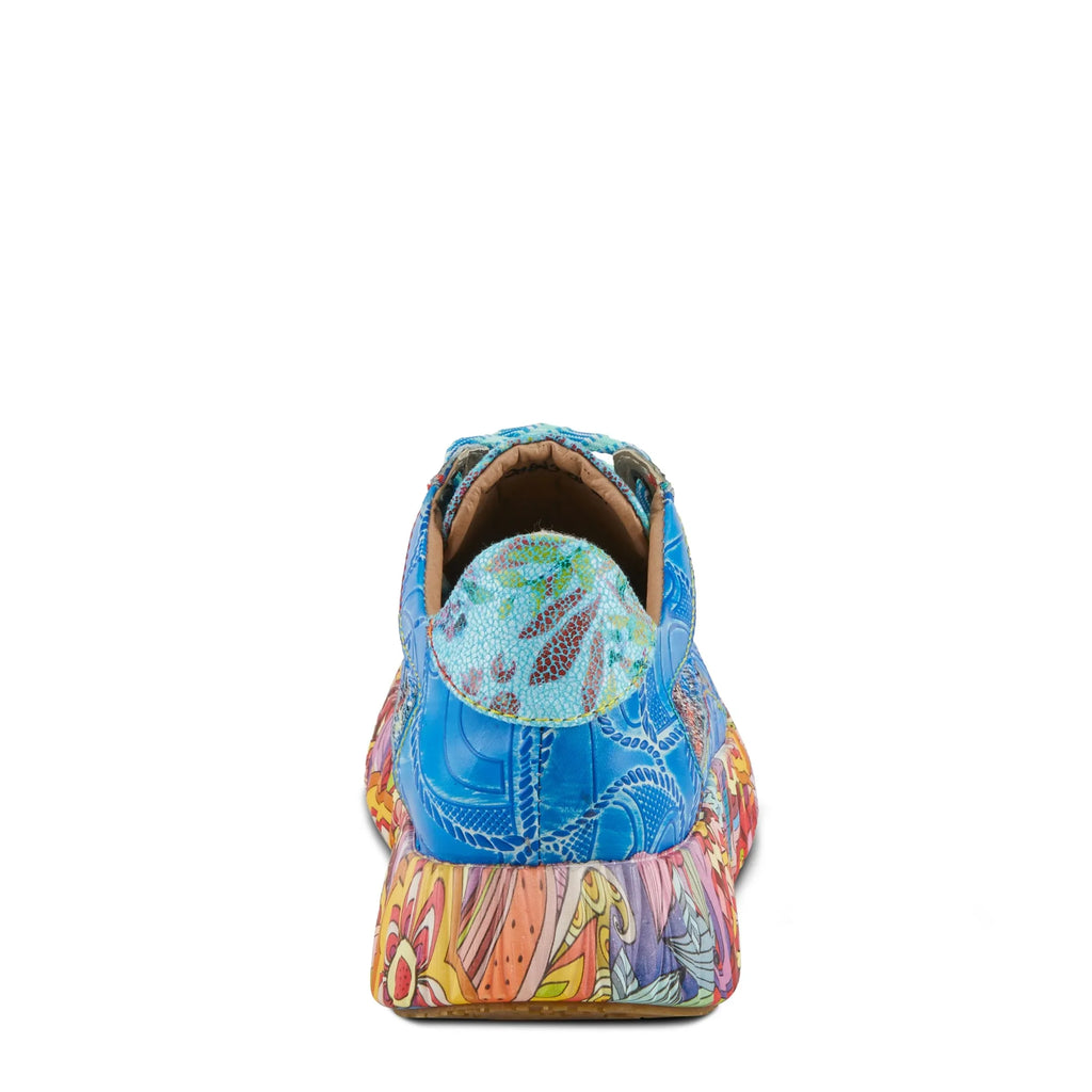 Spring Step 'Artiste Women's  Multicolored Fashion Sneakers | Unique Energetic Patterns Blue Multi  39 /  8.5