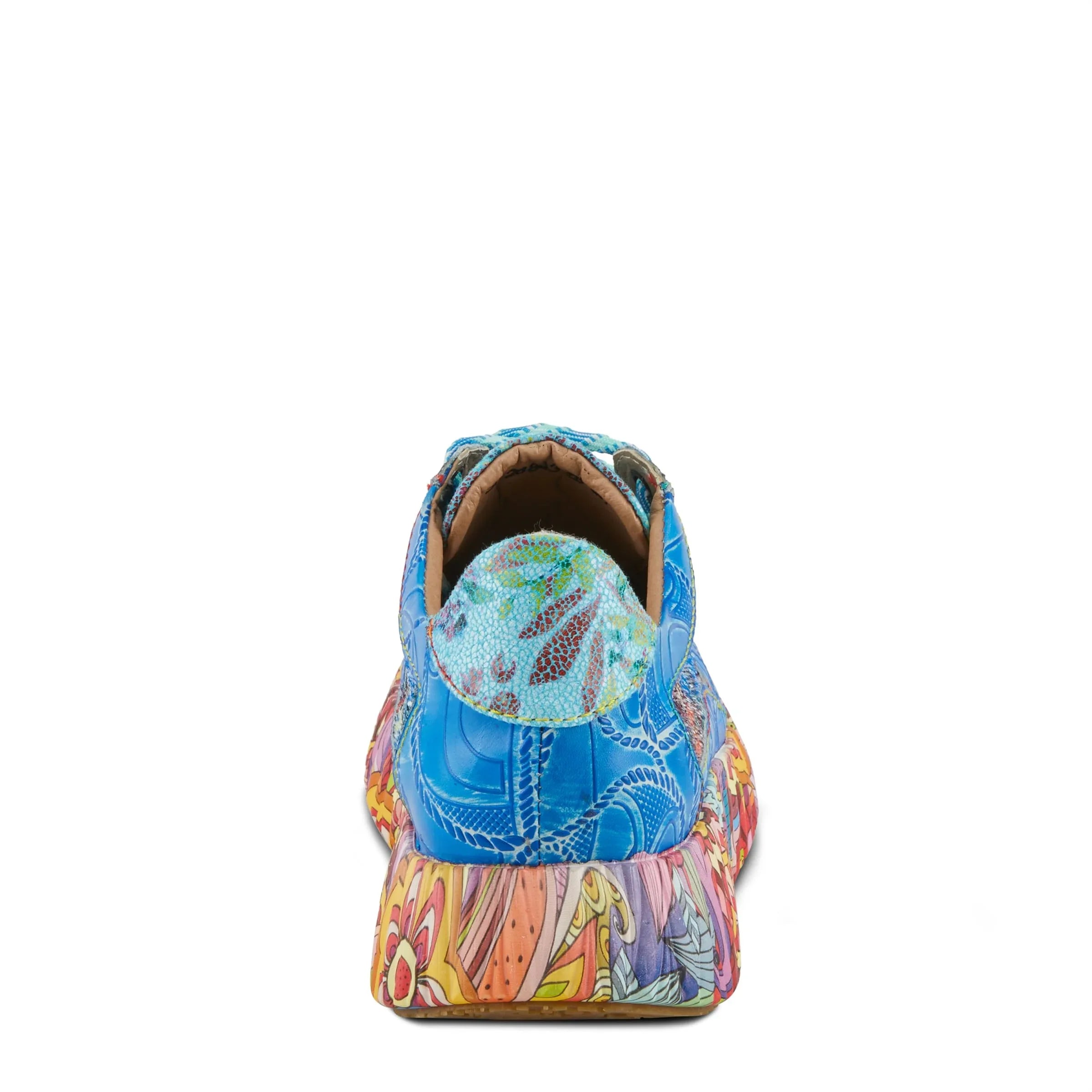 Spring Step 'Artiste Women's  Multicolored Fashion Sneakers | Unique Energetic Patterns Blue Multi  39 /  8.5