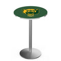 Baylor University 42in. Tall - 30in. Top Pub Table with Stainless Finish