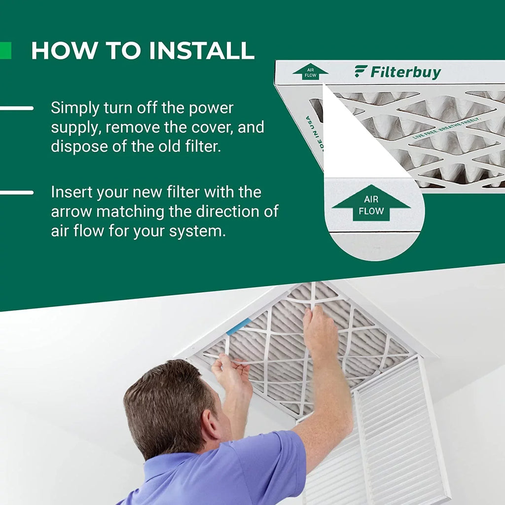 Filterbuy 16x25x2  13 Pleated   Furnace Air Filters (3-Pack)