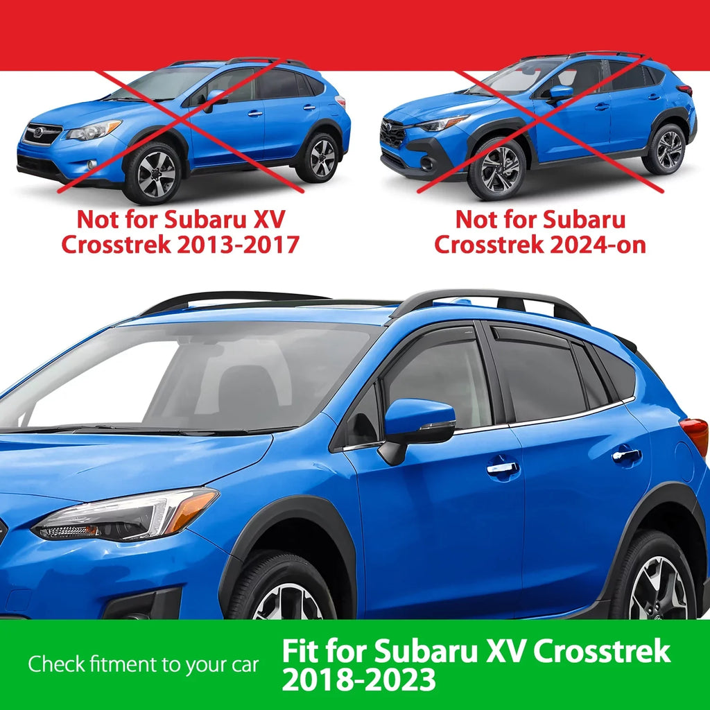 Goodyear Shatterproof in-Channel Window Deflectors for Subaru  Crosstrek 2018-2023/Impreza Hatchback 2017-2023, Rain Guards, Window Visors for Cars, Vent Deflector, Car Accessories, 4 pcs -