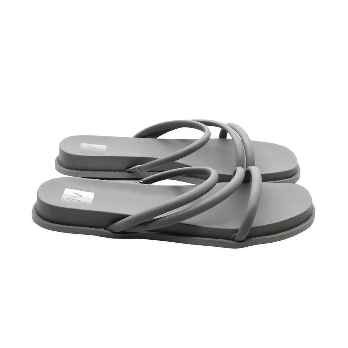 By Dolce Vita Womens Faux Leather Slides Strappy Sandals