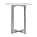 Modus Amalfi 32" Round Bar Table w Marble Top in Taupe
