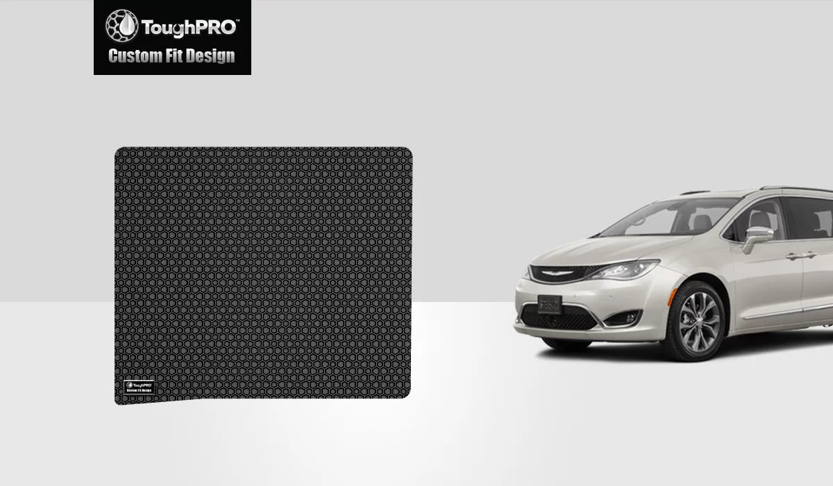 ToughPRO - Cargo Mat Compatible with  Pacifica - All Weather Heavy Duty (Made in ) - Black Rubber - 2018
