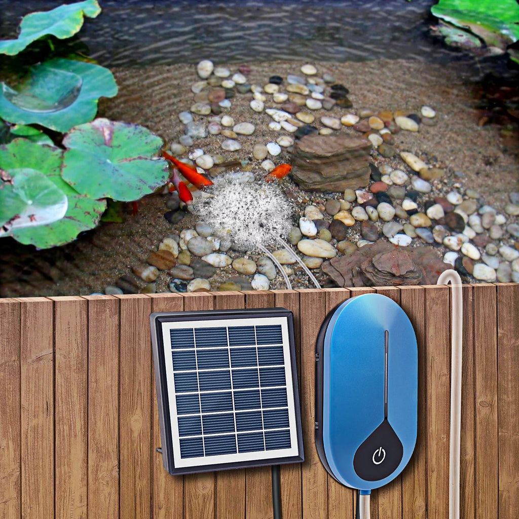 Yabuy  Aquarium Airpump, 1.5W Solar Pump for Pond Aeration Fountain
