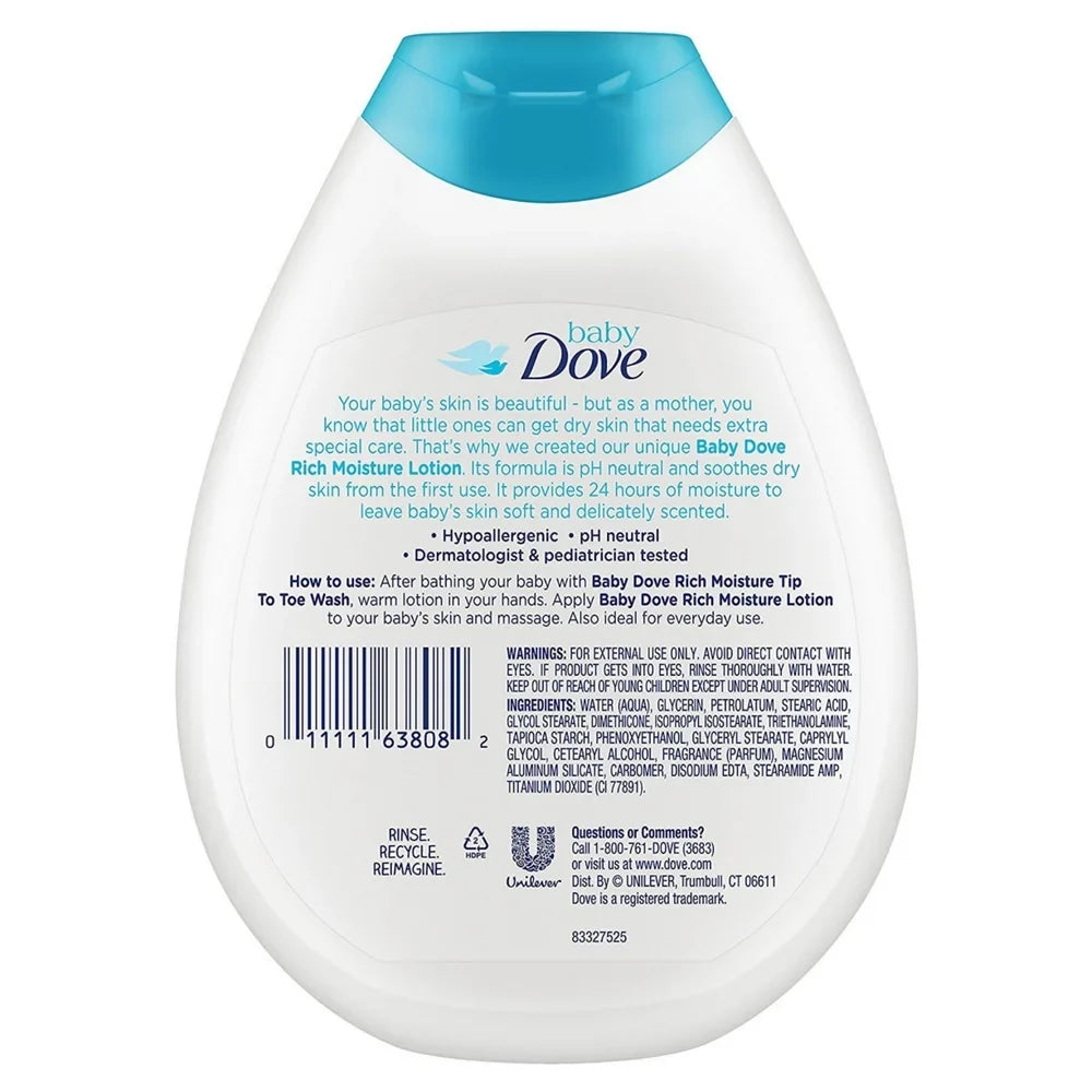 Dove Baby Rich Moisture Lotion 13 oz (Pack of 3)