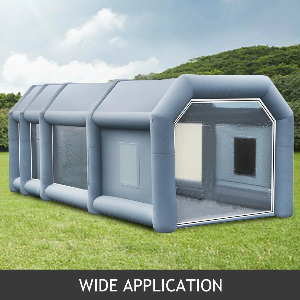 Urbanest Inflatable Paint Booth 33x16.4x11.5Ft With Blowers Car Painting Tent for Car Garage