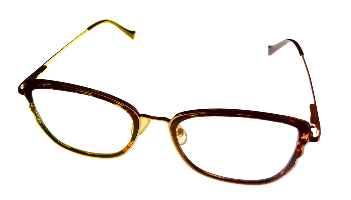 Lucky Brand Women's Eyeglass Tortoise Gold Butterly Metal . 54mm