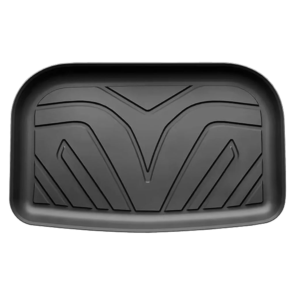 Ikon Motorsports 3D  Floor Mats + Trunk Mat Compatible with 2020-2023 Tesla Model , All Weather Floor Liners, Front & 2nd Row Full Set Custom Protection Heavy Duty Rear Tray Cargo Mats, Black