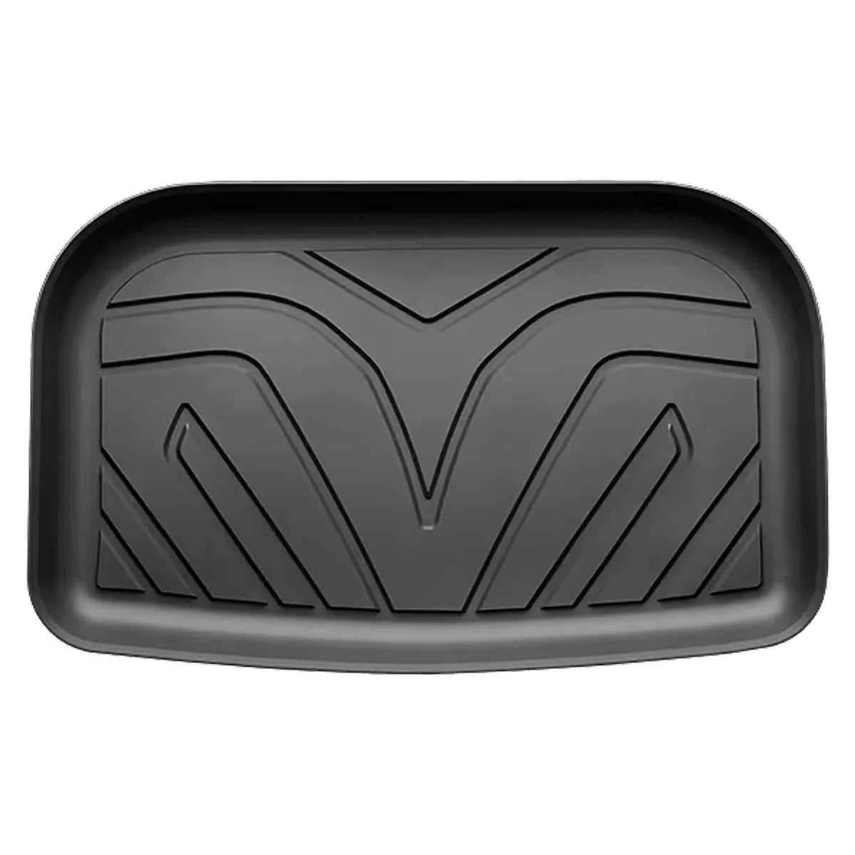 Ikon Motorsports 3D  Floor Mats + Trunk Mat Compatible with 2020-2023 Tesla Model , All Weather Floor Liners, Front & 2nd Row Full Set Custom Protection Heavy Duty Rear Tray Cargo Mats, Black