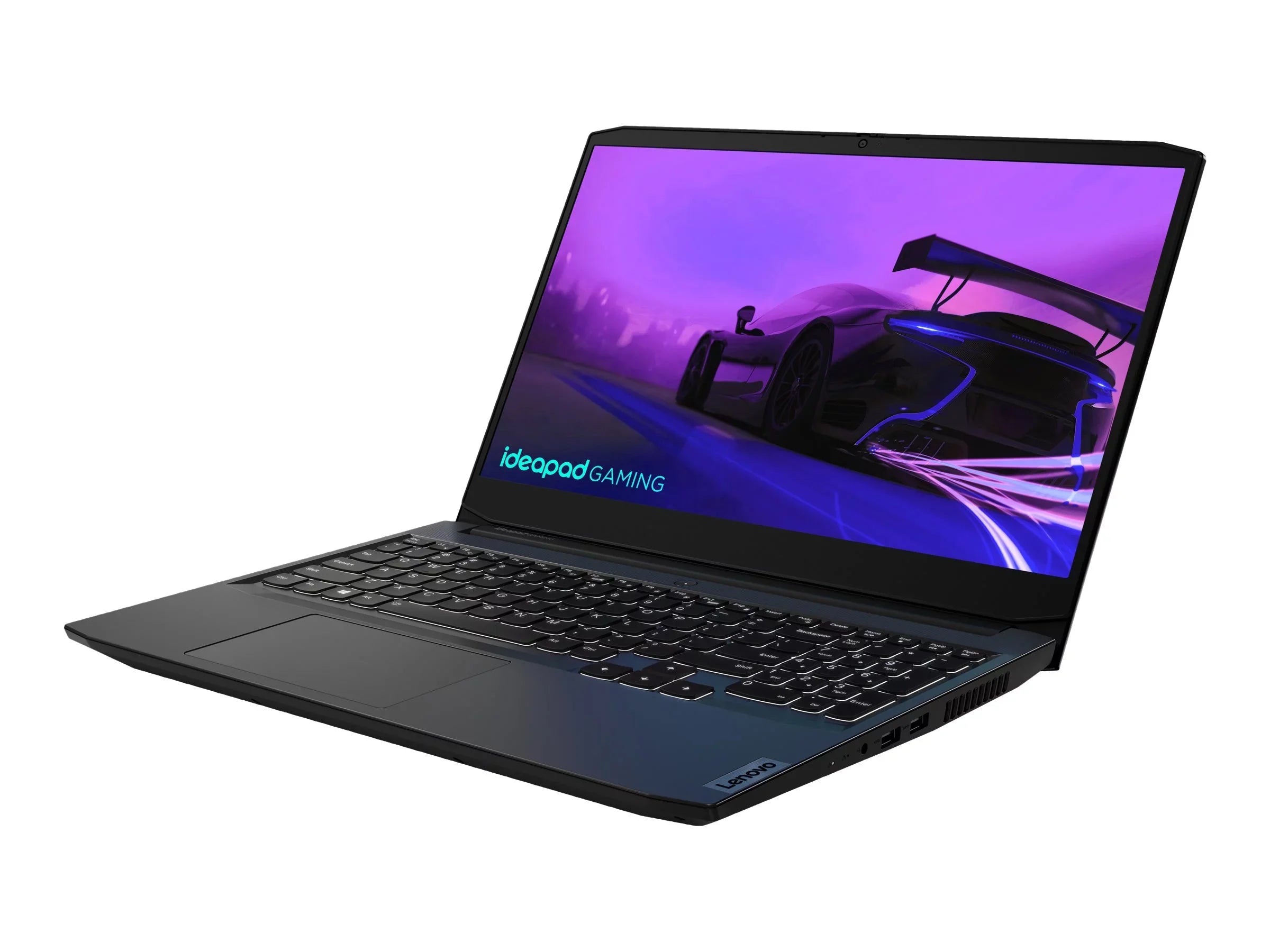 Lenovo IdeaPad Gaming 3 15ACH6 82K2 - 180-degree hinge design -  Ryzen 5 5600H / 3.3 GHz - Win 11 Home -   3050 Ti  - 8   - 512   NVMe,  - 15.6"  1920 x 1080 (Full ) @ 120 Hz - Wi-Fi 6 - shadow black - kbd: