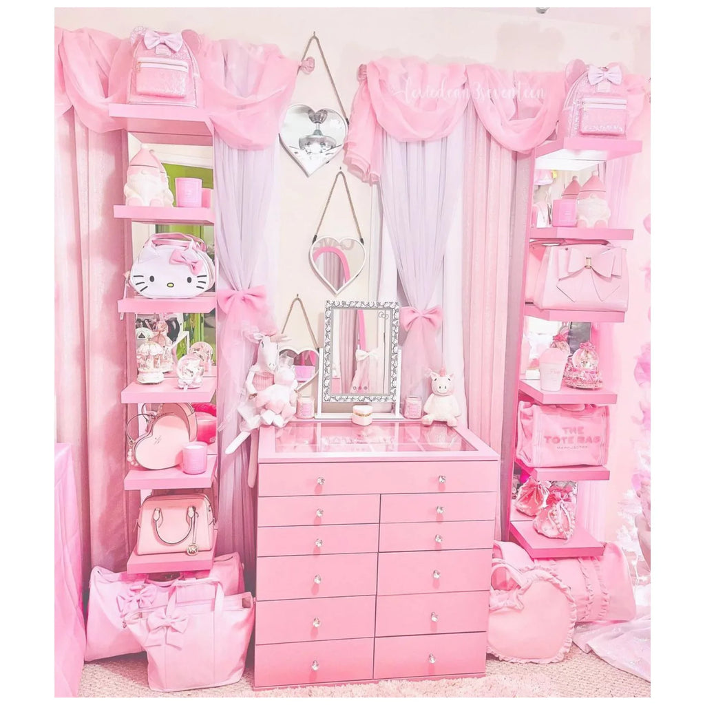 Impressions Vanity Hello Kitty Cute Tri Tone  Makeup Mirror, Lighted Vanity Mirror with Lights and 3X Magnification, 360 Degree Swivel Mirror with Touch and Iron Quality Frame (White)