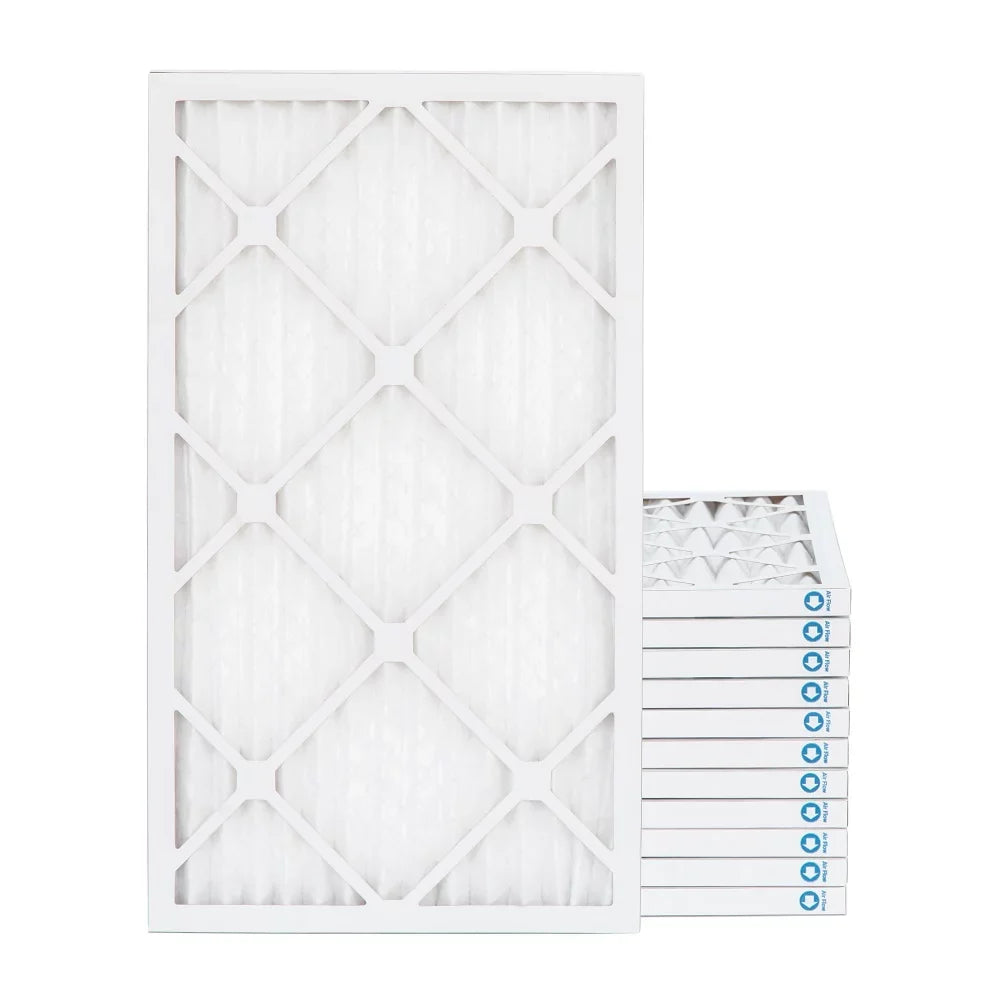 10x24x1  11,  1000 Pleated  Furnace 1" Air Filters by Pamlico. Case of 12. Actual Size: 9-1/2 x 23-1/2 x 3/4