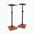 On Stage  Wood Studio Height Adjustable Non-Slip Monitor Stands (2-Pack, Rosewood)
