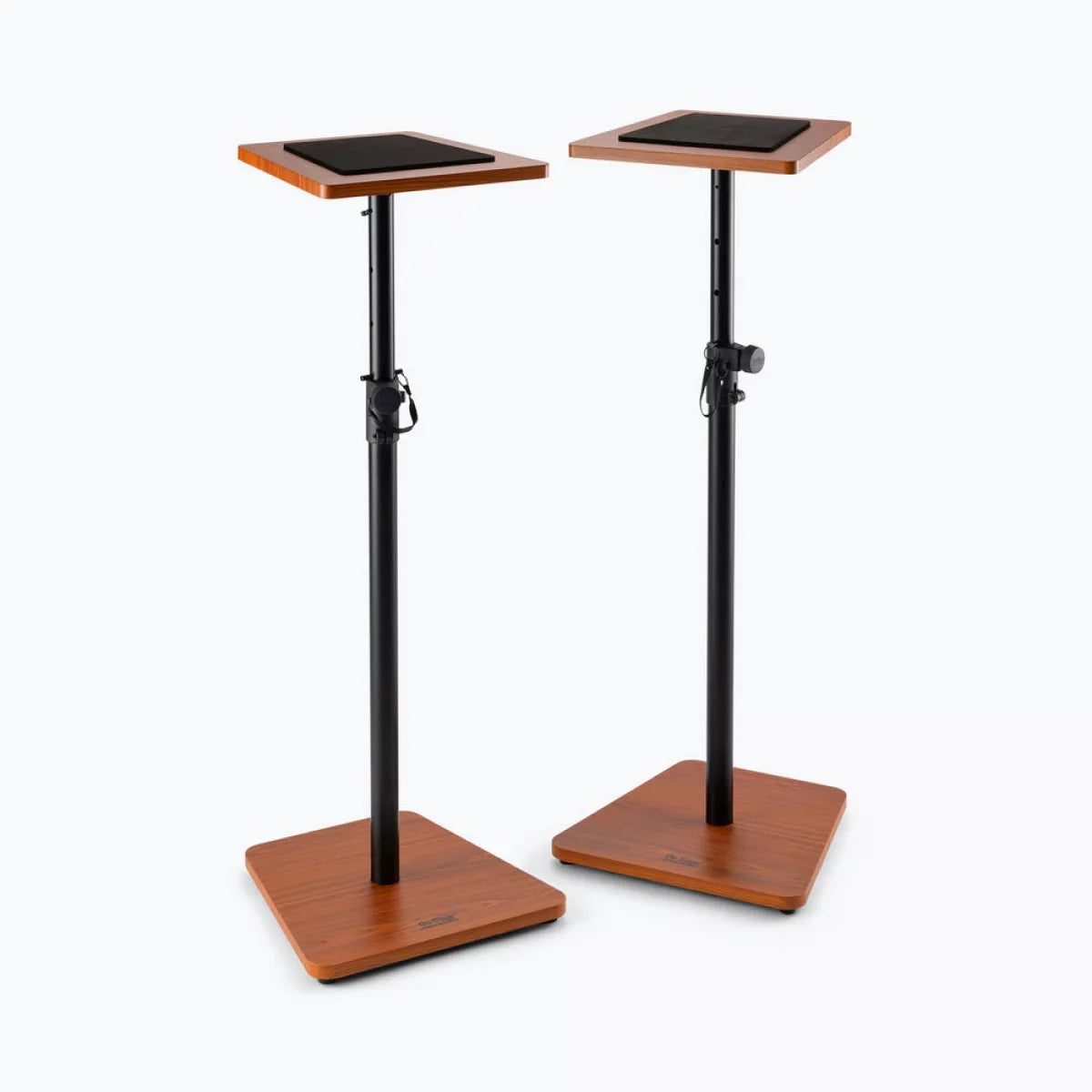 On Stage  Wood Studio Height Adjustable Non-Slip Monitor Stands (2-Pack, Rosewood)