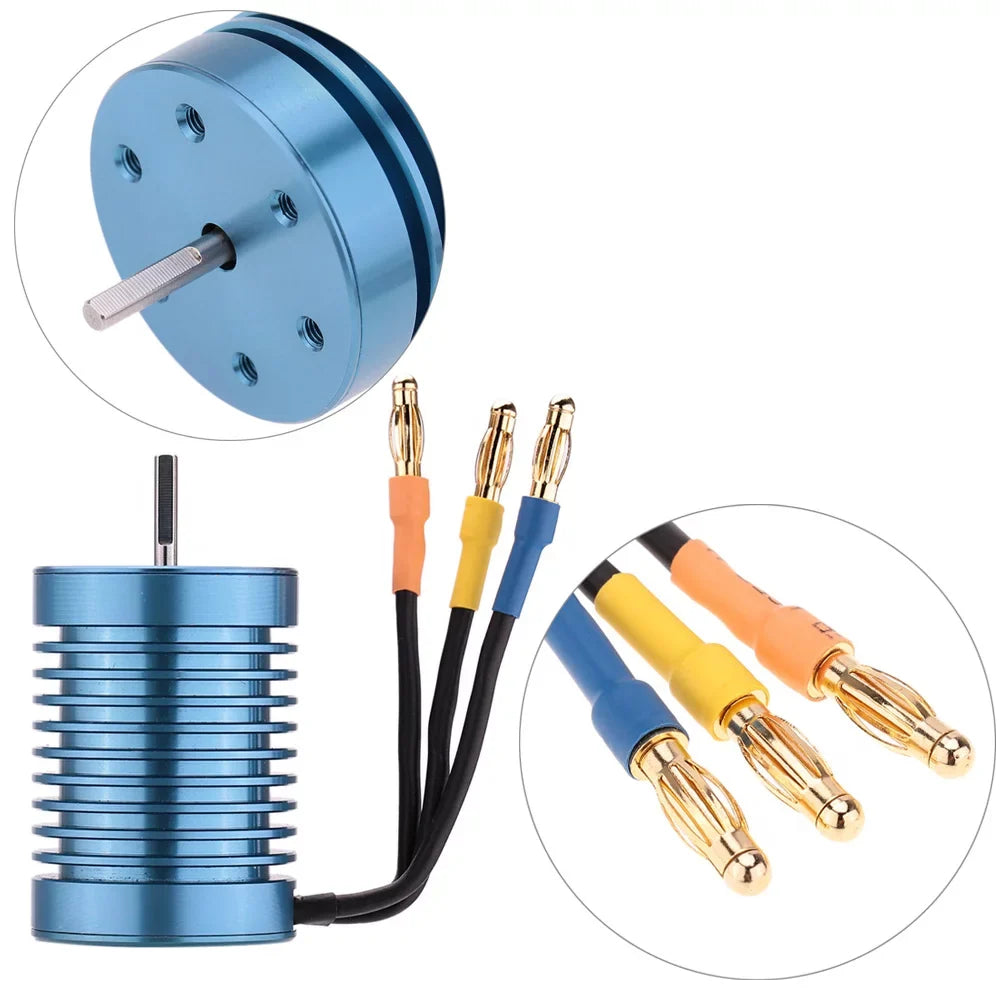 Meterk 3650 4370KV 4P Sensorless Brushless Motor with 45A Brushless （Electric Speed Controller）for 1/10  Off-Road Car