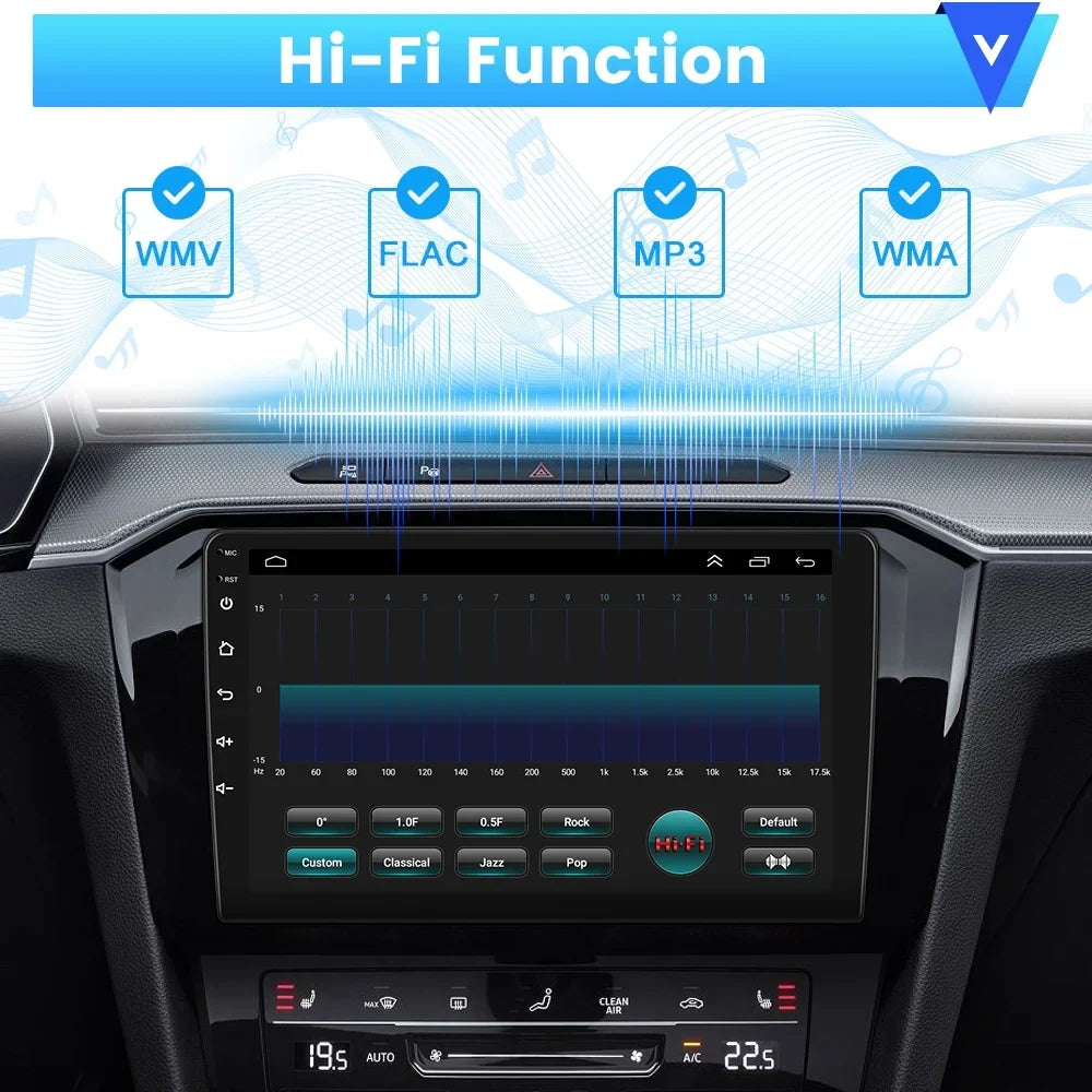 Podofo 2+32G for Toyota Camry 2006-2011 Car Stereo Radio Wireless Carplay Android Auto Mirror Link 9'' Touchscreen  1080P   Hifi  Bluetooth,  Backup Camera