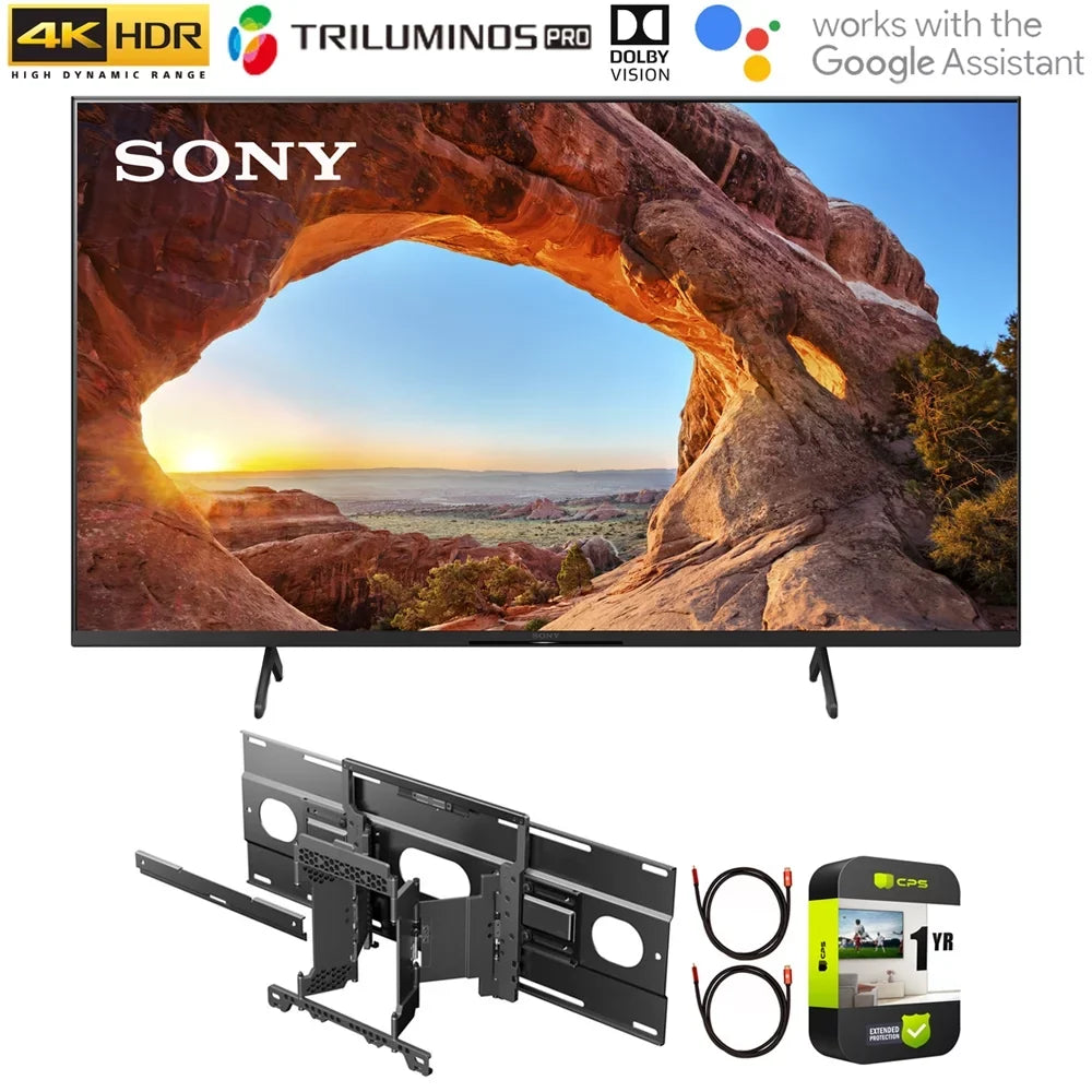 Sony  55 Inch  4K Ultra   Smart  (2021 Model) Bundle with Sony - Ultra Slim Wall-Mount Bracket and 1 Year Extended Protection Plan