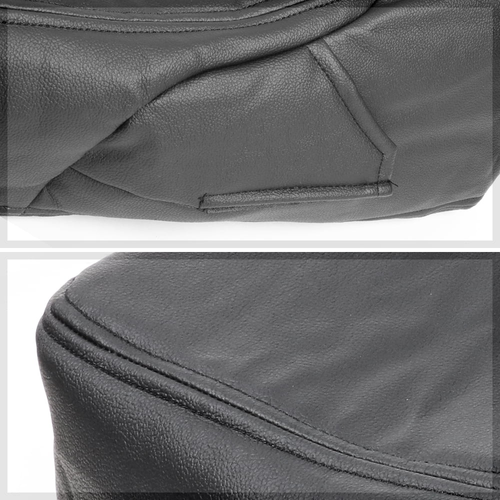 Black Center Console Arm Rest Lid Leather Cover Kit for 07-14 Silverado/Sierra Fits select: 2007-2014  , 2007-2014
