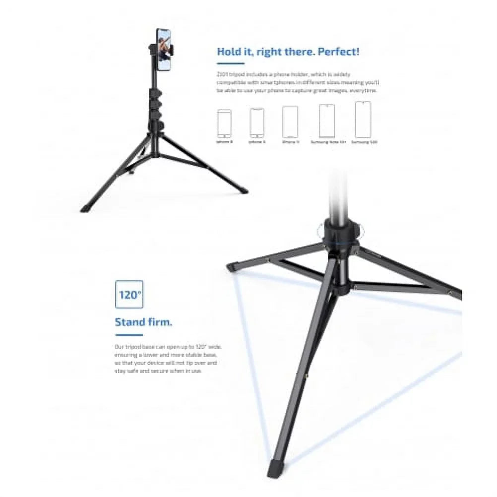 Wireless Tripod Selfie Stick for iPhone 14/14 Pro/Pro Max/13/13 Pro/Pro Max/12 Pro/Pro Max/Pro Plus/Max Mini - Monopod Remote Shutter Built-in Self-Portrait Extendable Stand