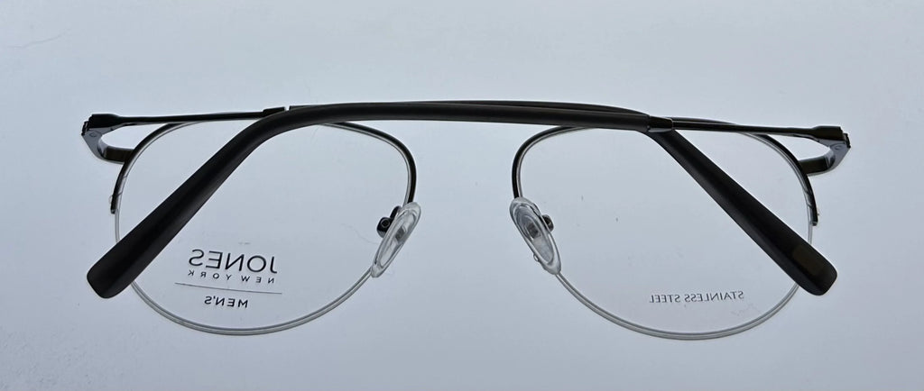 Jones New York Mens Gunmetal Rimless Metal Eyewear Aviator Frame. . 53mm