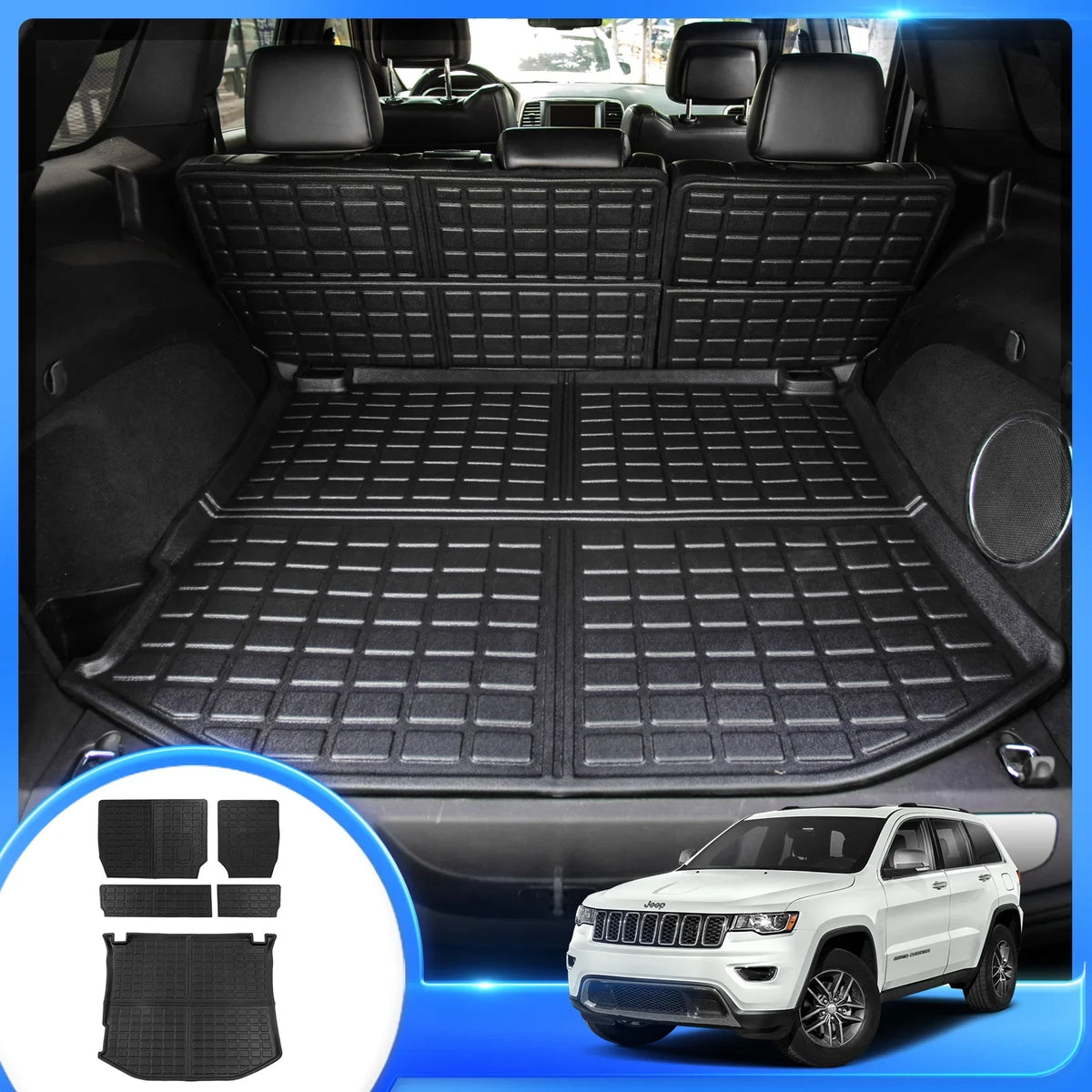 Fit 2011-2021 Jeep Grand Cherokee 2022 2023 Grand Cherokee  Trunk Mat Backrest Mats