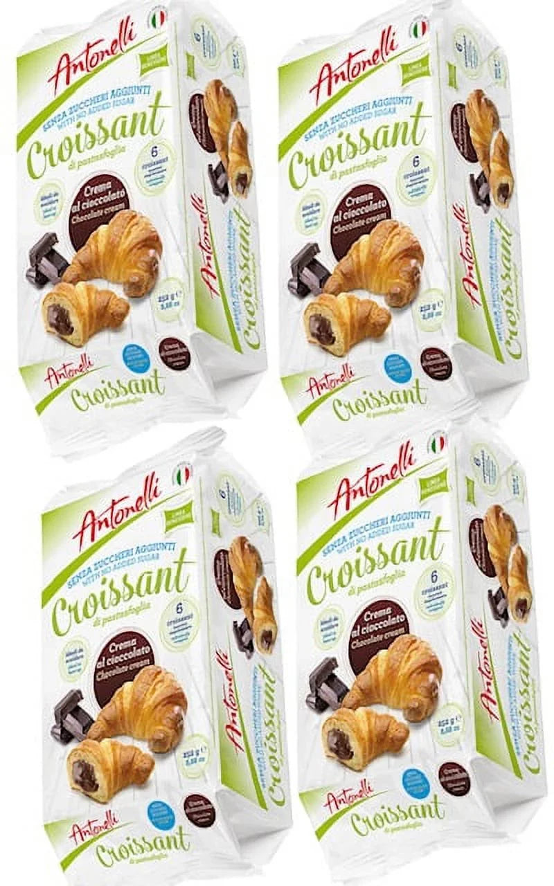 No Added Sugar Chocolate Croissant -  Croissant No Added Sugar Chocolate Cream 300g/each- 4 Pack of 6 in each
