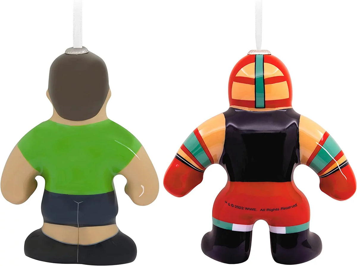 Hallmark Ornaments ( John Cena and Rey Mysterio Decoupage), Set of 2