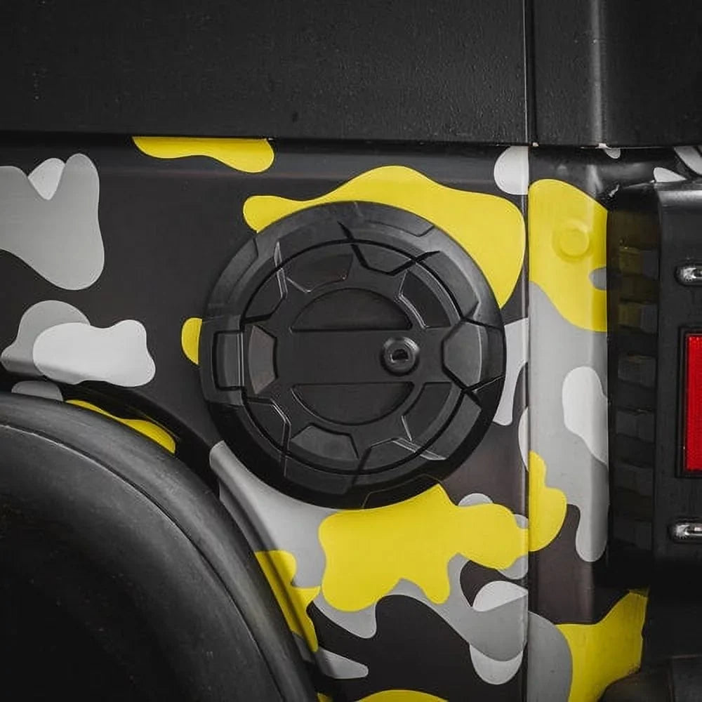 Xprite Bedrock Series Gas Fuel Cap Cover for 07-18 Jeep Wrangler  , Offroad Style, Lightweight Aluminum, Easy Installation, Theft Deterrence