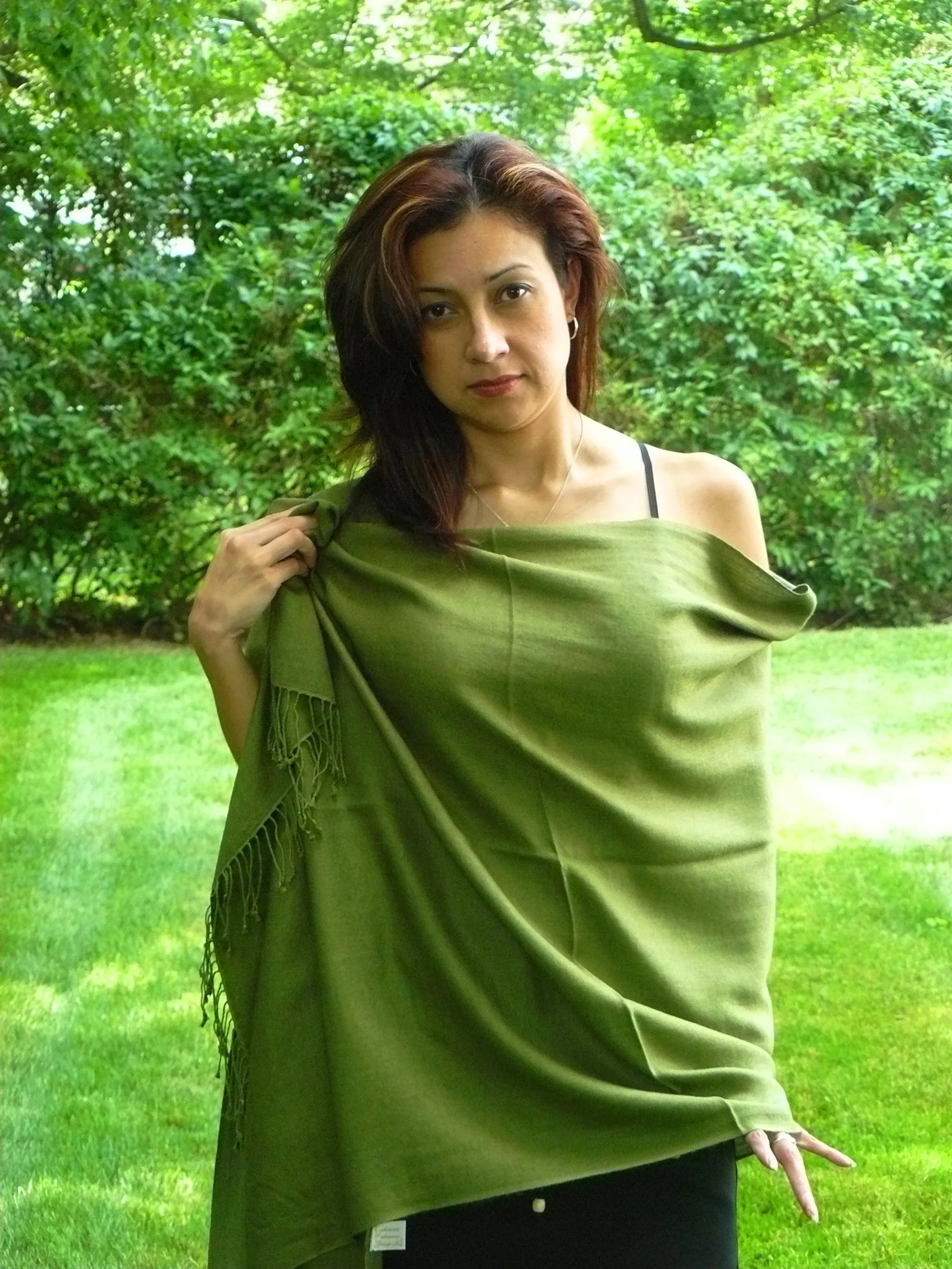 Shawl/Shawls/Scarf/Scarves/Wrap/Stole/Muffler/Cape/Ruana/Blanket/Throw/Pashmina Shawl/Cashmere Scarf/Wool/Silk (Military Regular Shawl)