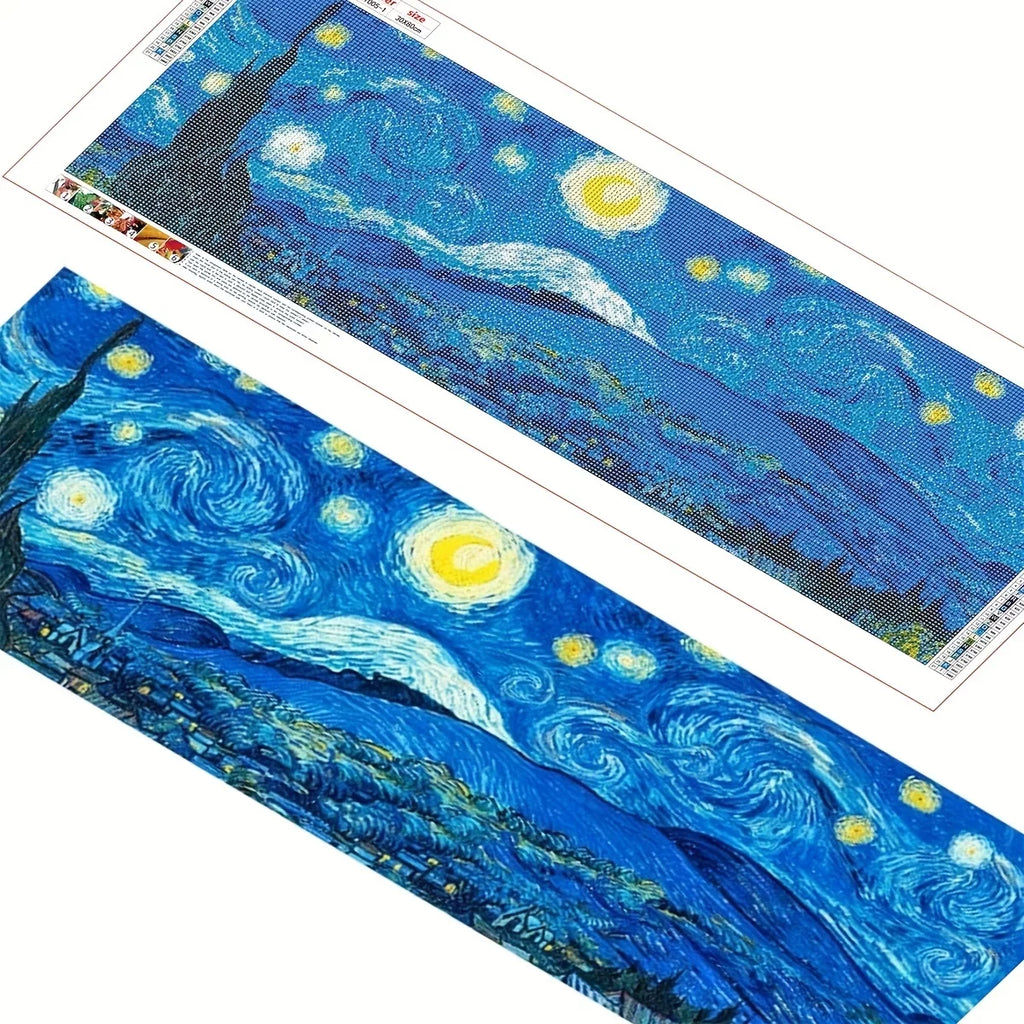 Create a Masterpiece with This 30x80cm 5D Van Gogh's Starry Sky  Diamond Painting Set!