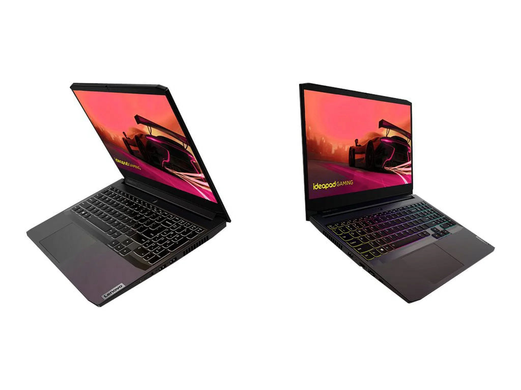 Lenovo IdeaPad Gaming 3 15ACH6 82K2 - 180-degree hinge design -  Ryzen 5 5600H / 3.3 GHz - Win 11 Home -   3050 Ti  - 8   - 512   NVMe,  - 15.6"  1920 x 1080 (Full ) @ 120 Hz - Wi-Fi 6 - shadow black - kbd: