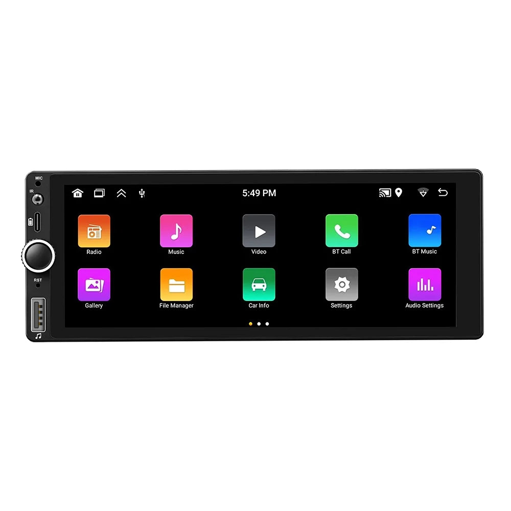 Android 13 Car Stereo Single Din Wireless Android Auto - [2+32G] 7 inch Touch Screen Radio -  Navigation, WiFi, Mirror Link +  Backup Camera and Microphone