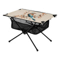 Birds on Flower Branches Camping Folding Table Portable Beach Table with Storage Bag Compact Picnic Table for Outdoor Travel Fishing