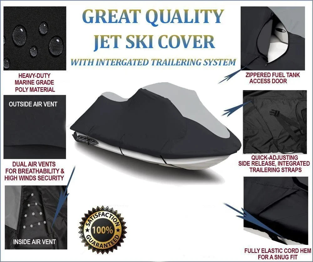 '- Jet Ski  Cover Compatible for Sea Doo Sea-Doo   2000-2003 Trailerable 2 Seater
