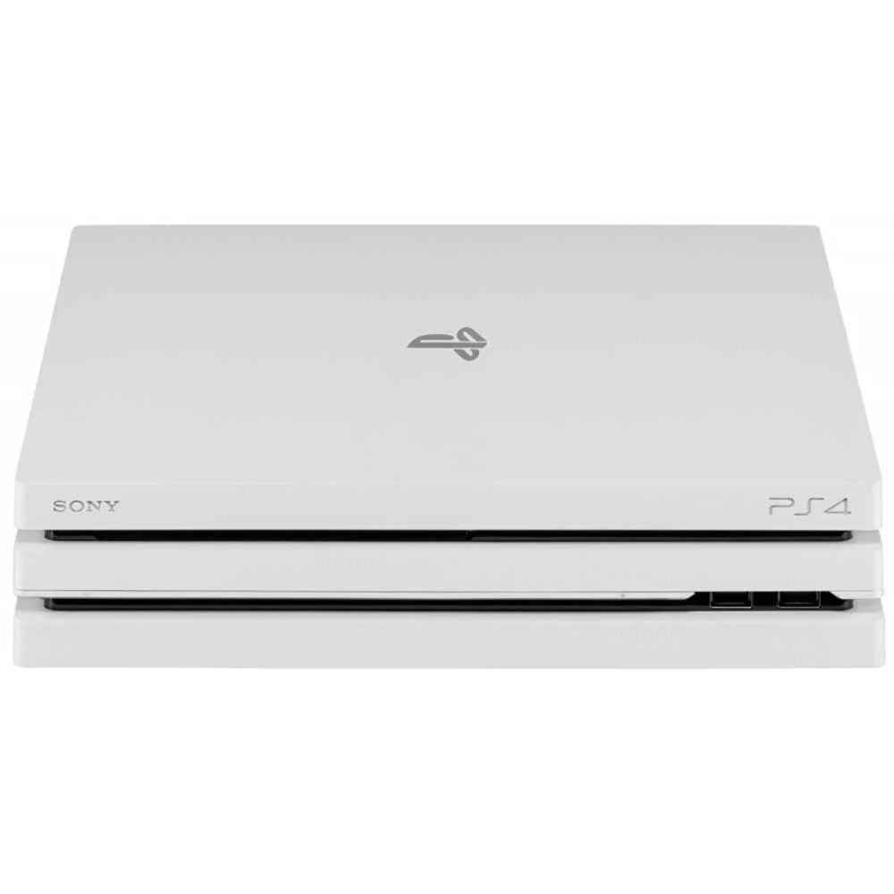 Pre-Owned Sony PlayStation 4 Pro 1TB Gaming Console White with Charging Dock Headset Bolt Axtion