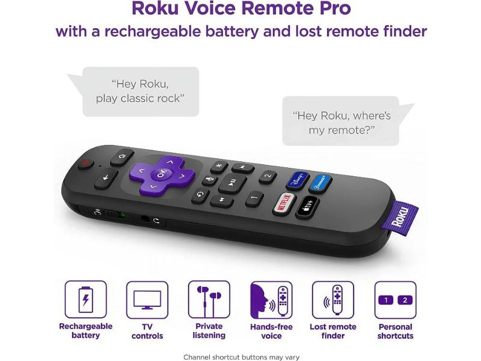 Restored Roku 3821R Streaming Stick 4K+ with Roku Voice Remote Pro, Black (Refurbished)